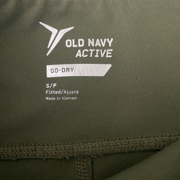 Old Navy Go Dry olive green side mesh panel active leggings S - Picture 6 of 6